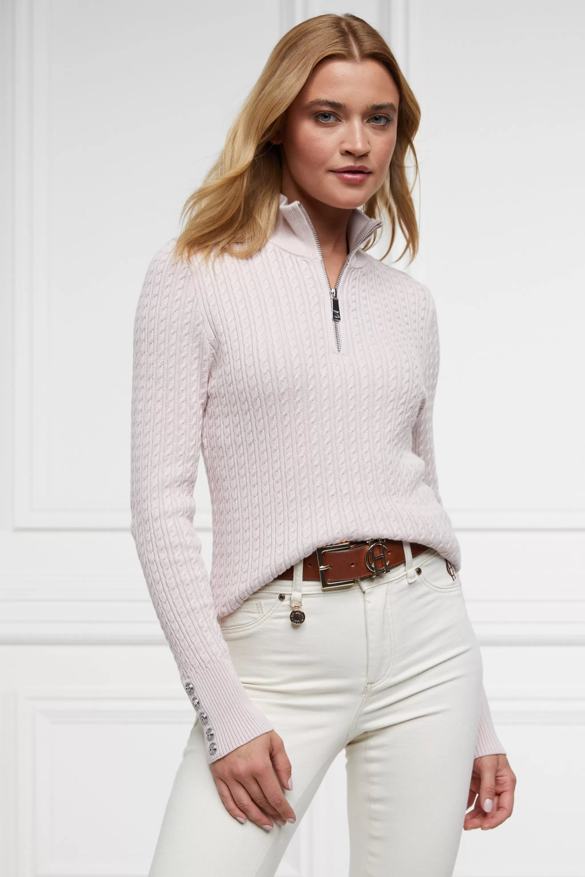 Ava Half Zip Knit>Holland Cooper Fashion