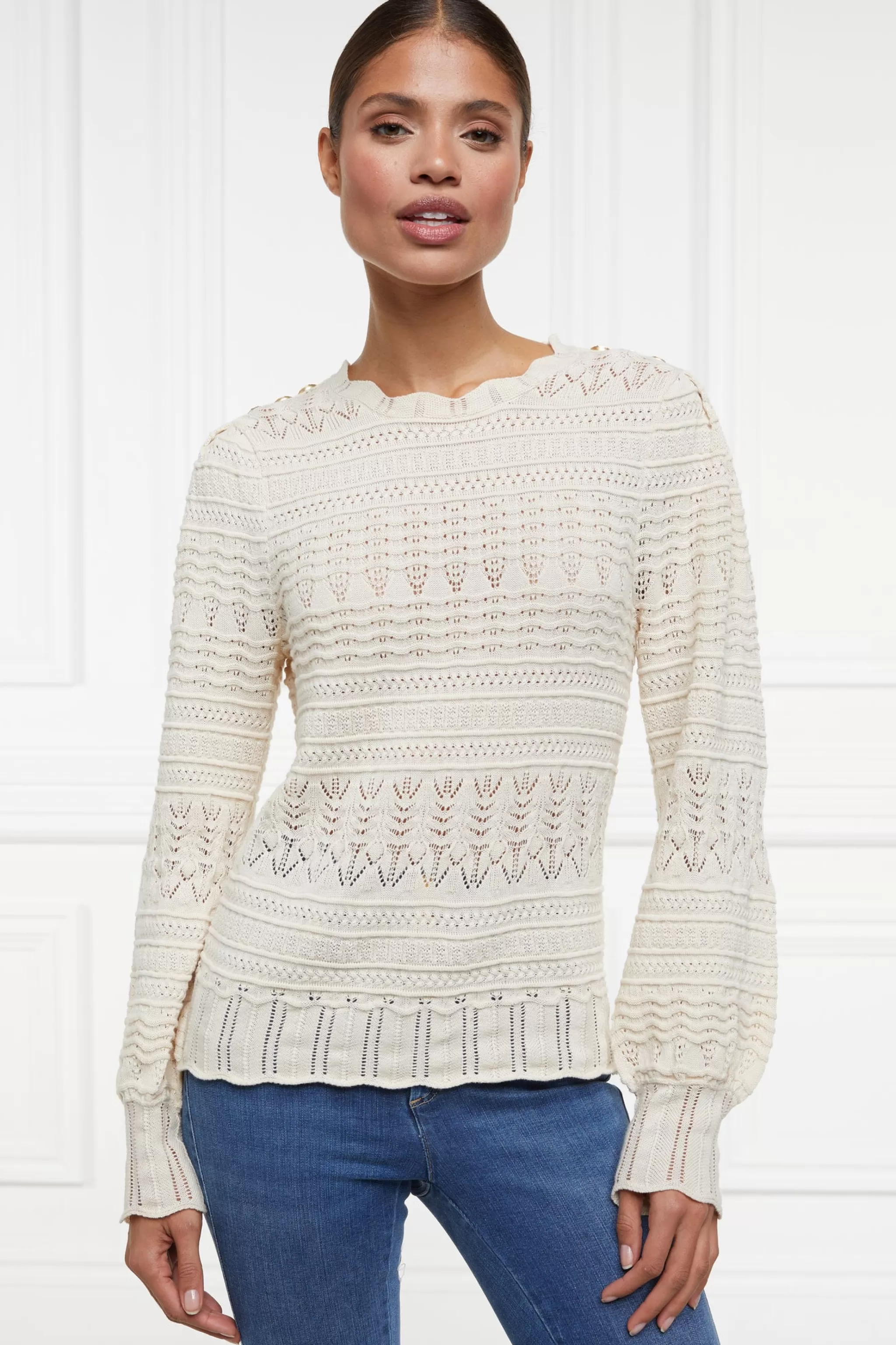 Kelsie Pointelle Knit>Holland Cooper Flash Sale