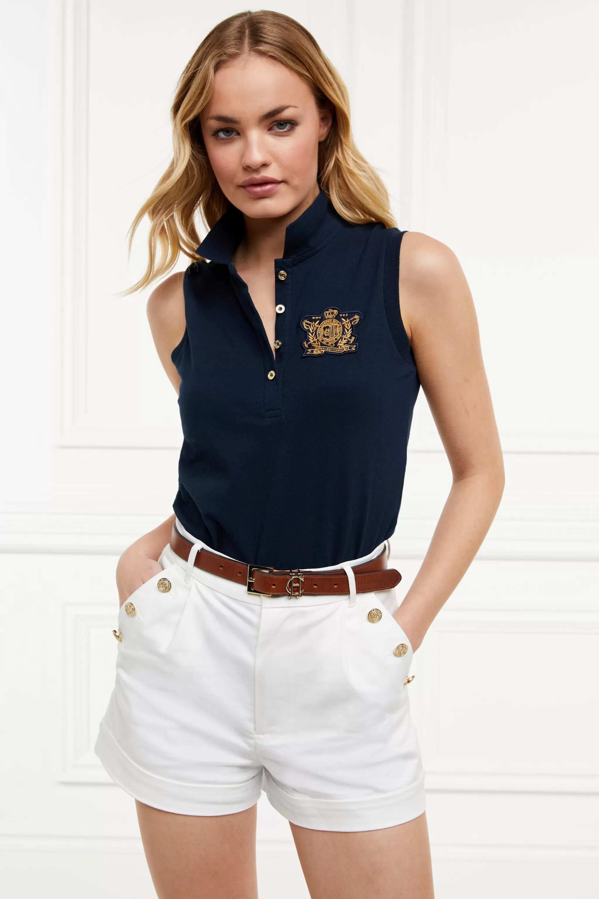 Sleeveless Polo Shirt>Holland Cooper Flash Sale